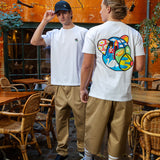 Tonsure socks beige logo