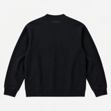 TONSURE Raymond Sweat Jacket dark navy i økologisk bomuld med tone-i-tone TONSURE broderi i nakken