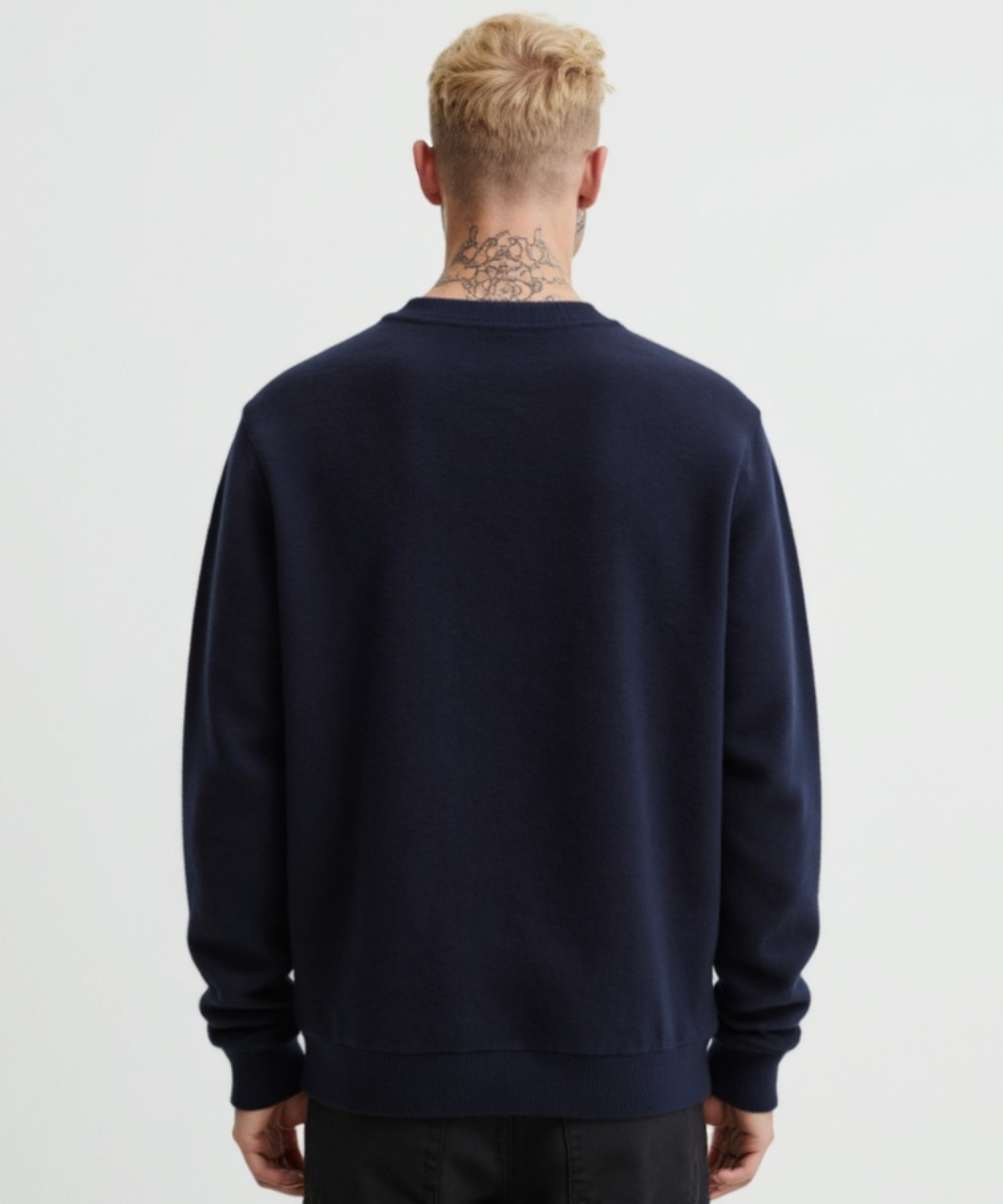 Teddy premium sweatshirt dark navy back. Sweatshirt til mænd.