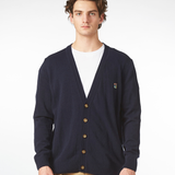 Cardigan til mænd i navy lambswool fra Tonsure. Copenhagen style. Strik til mænd