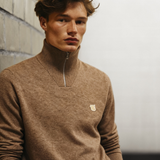 Theo lambswool half-zip strik til mænd