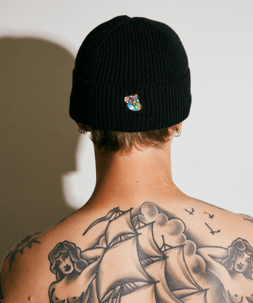 Boss beanie black Copenhagen Teddy - Tonsure