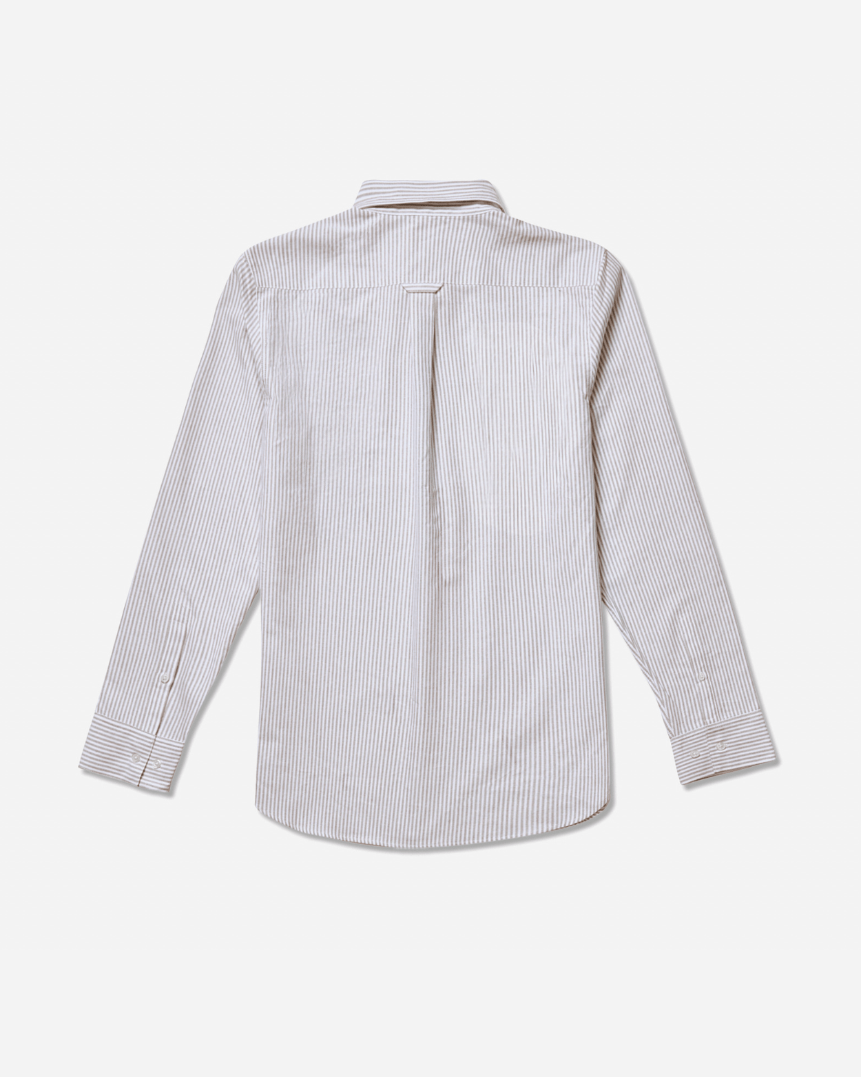 Oxie oxford shirt beige/white striped - Tonsure