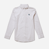 Oxie oxford shirt beige/white striped - Tonsure