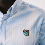 Oxie oxford shirt blue/white striped - Tonsure