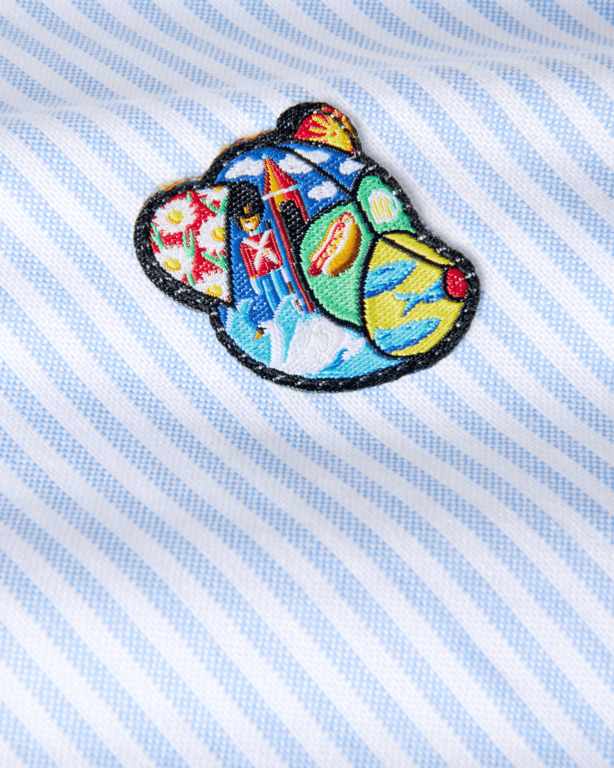 Oxie oxford shirt blue/white striped - Tonsure