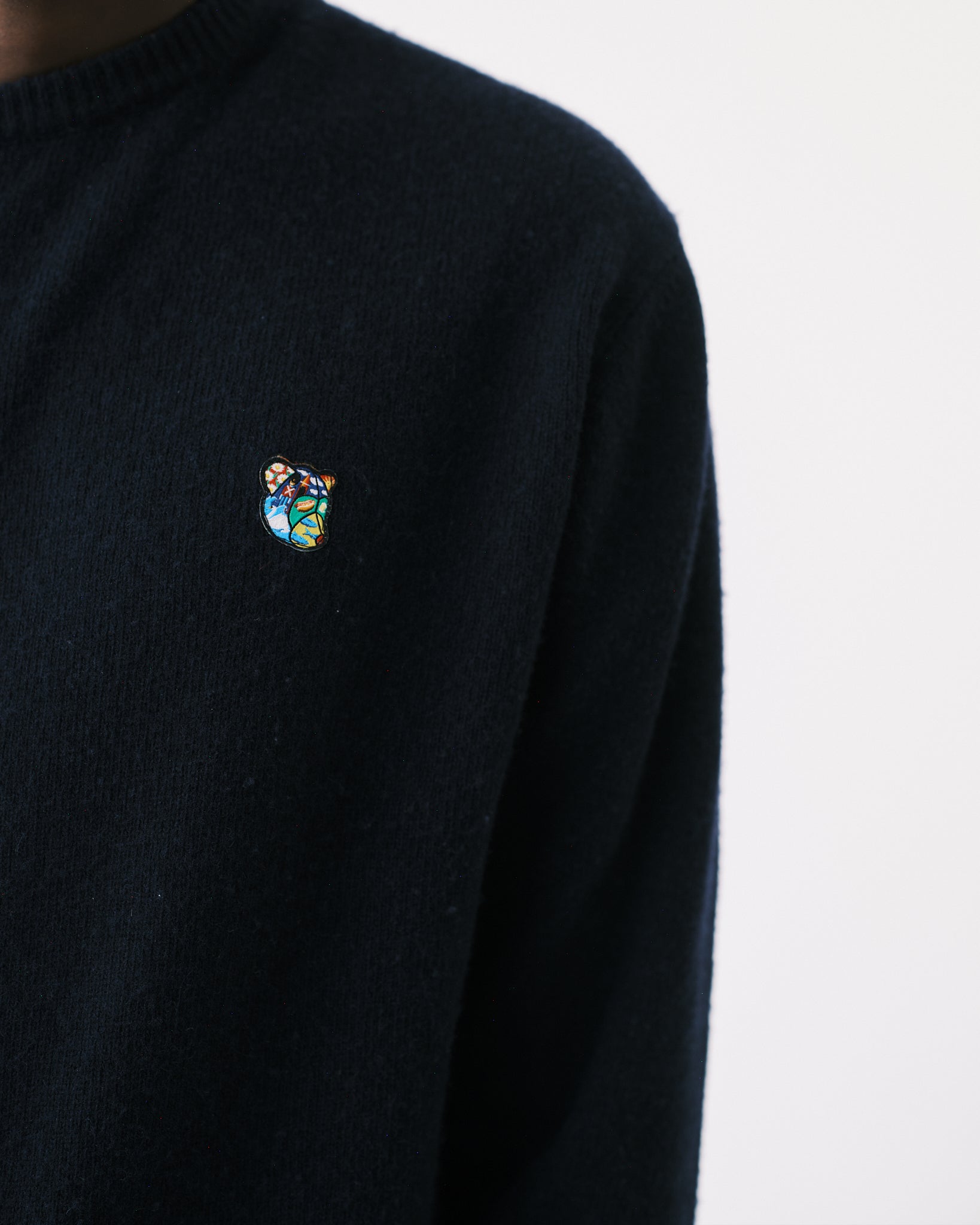Philip knit crewneck navy - Tonsure