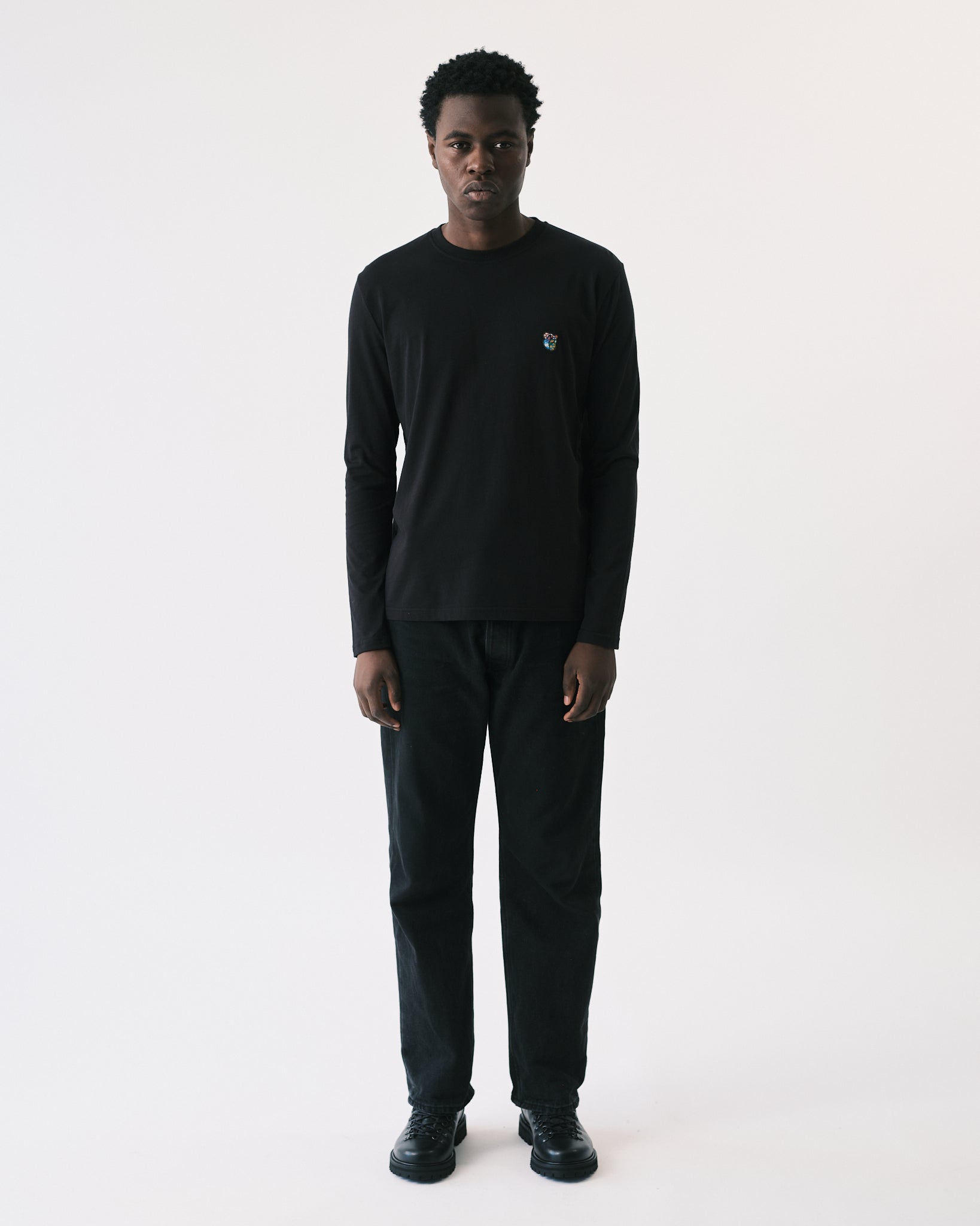 Teddy LS Tee Black - Tonsure