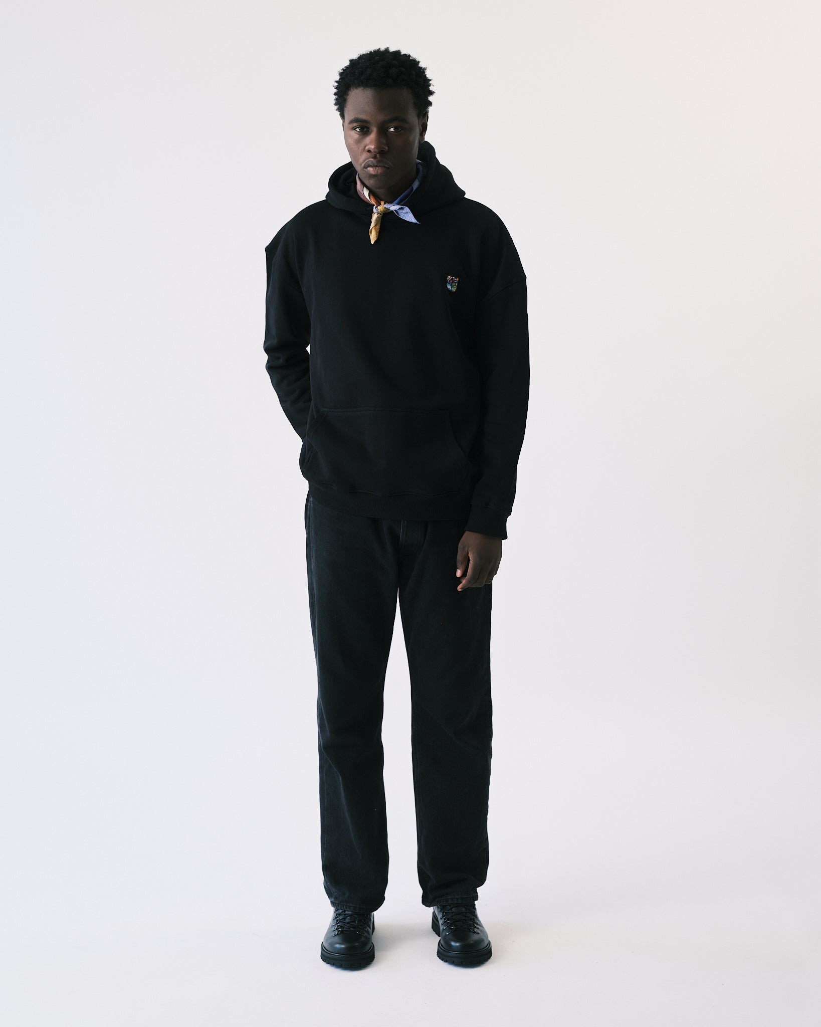 Teddy premium hoodie black - Tonsure