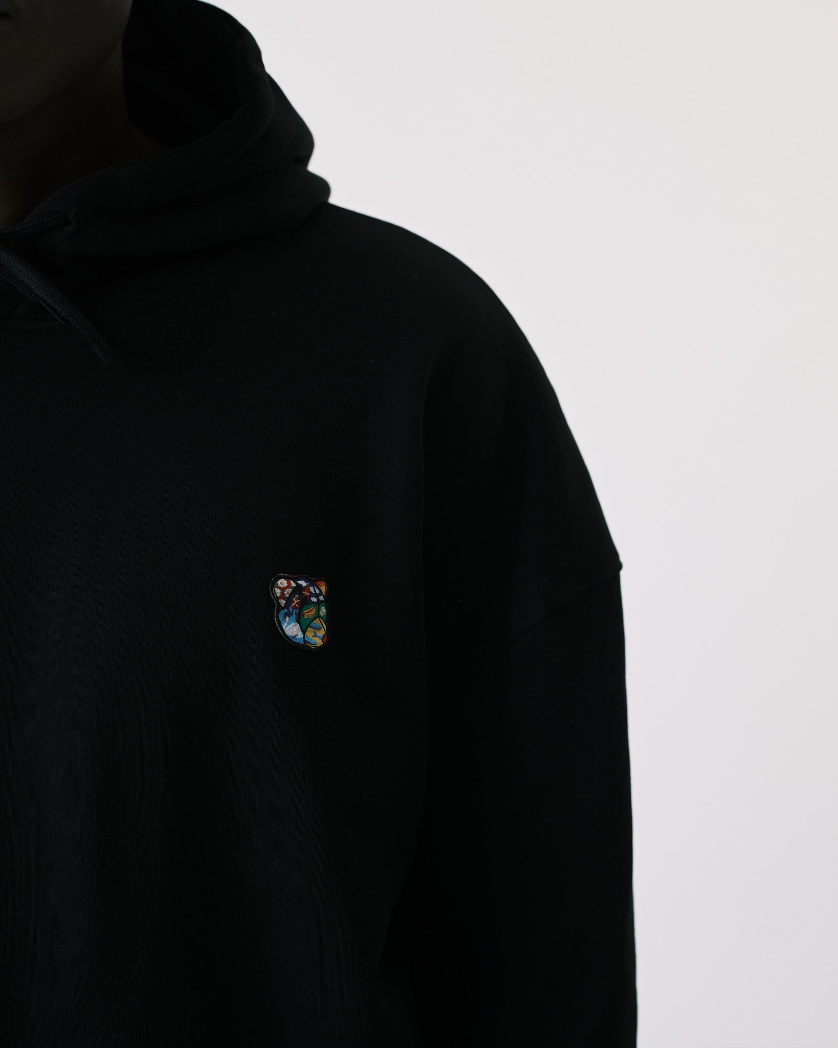 Teddy premium hoodie black - Tonsure