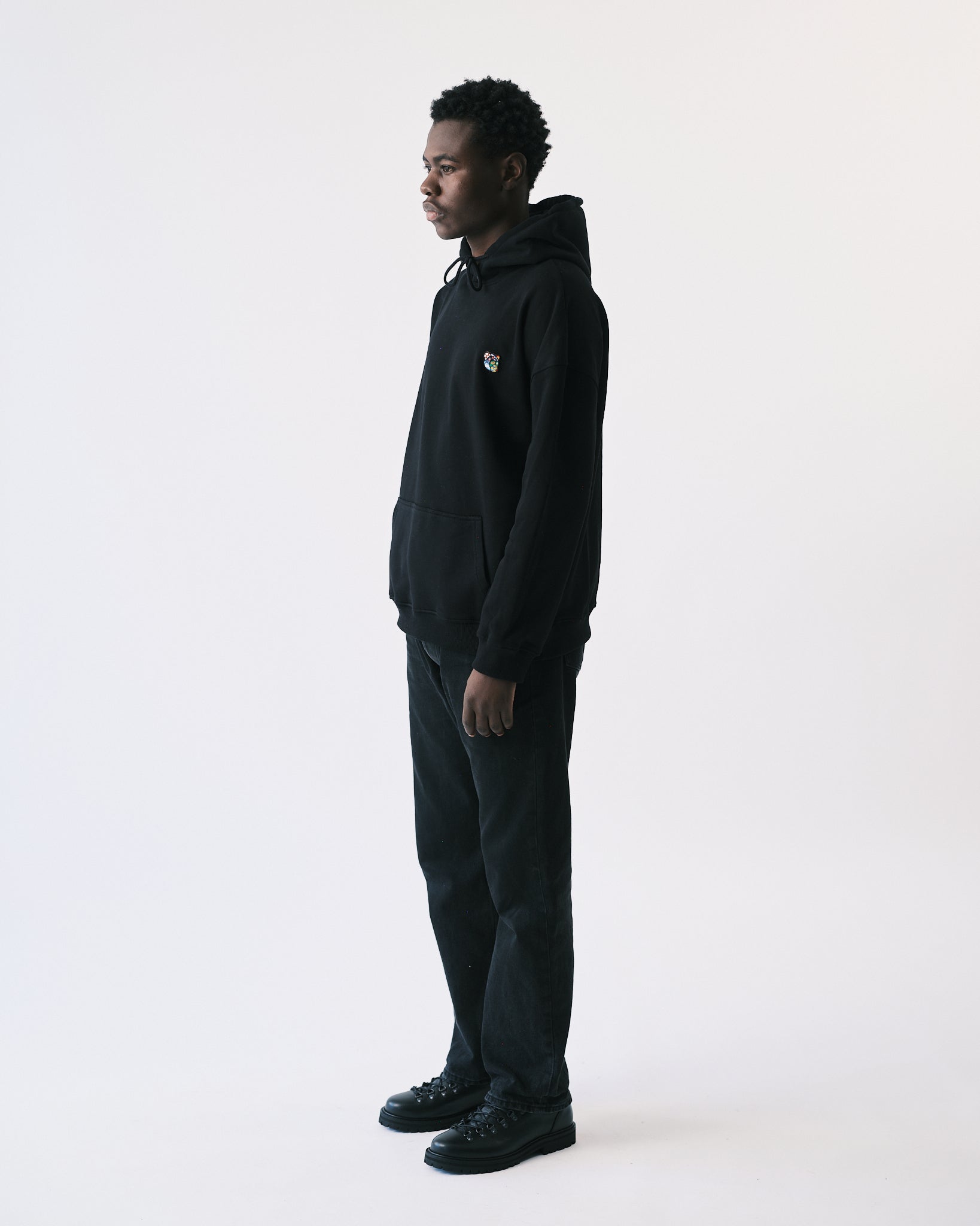 Teddy premium hoodie black - Tonsure