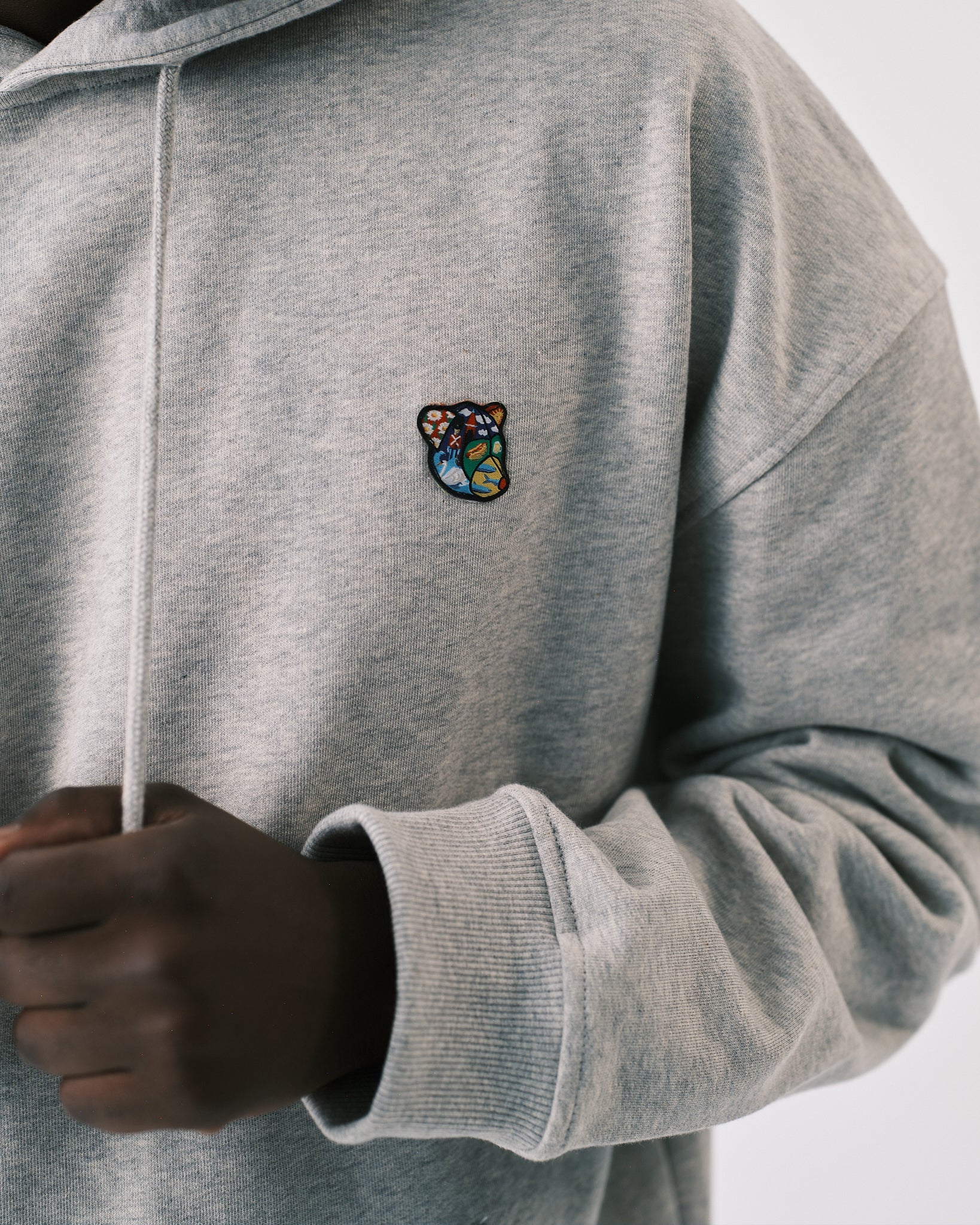 Teddy premium hoodie grey - Tonsure