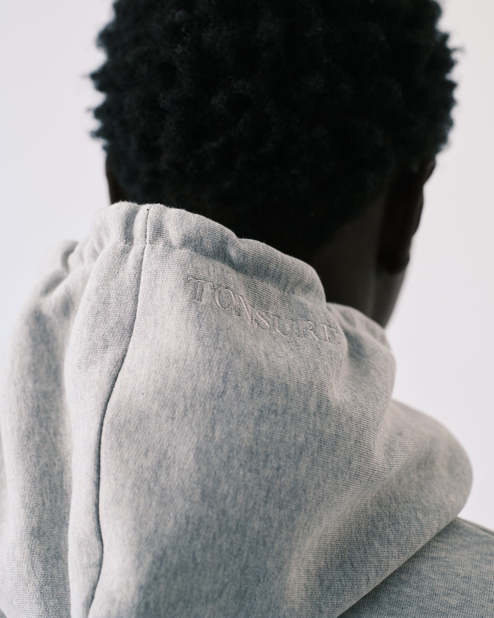 Teddy premium hoodie grey - Tonsure