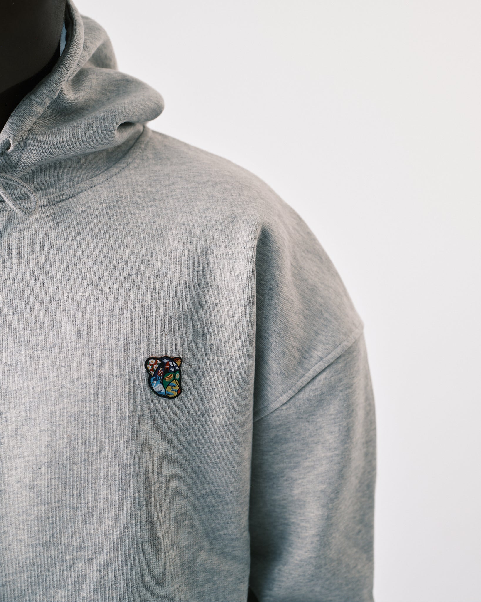 Teddy premium hoodie grey - Tonsure