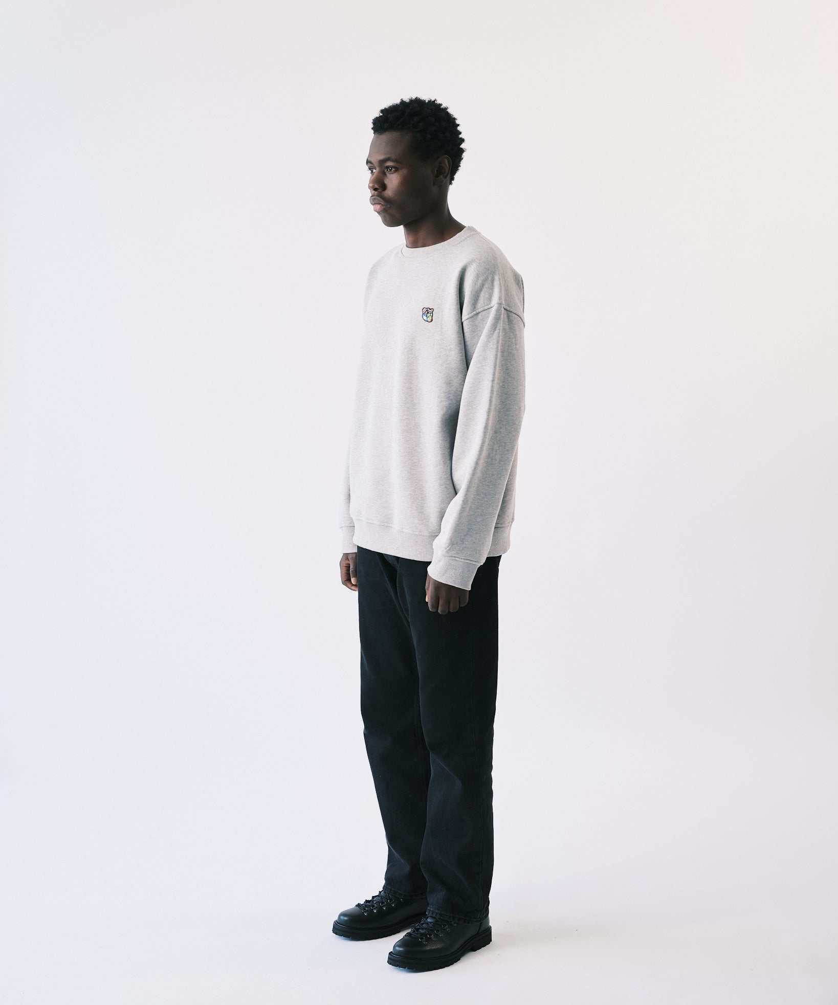 Teddy premium sweatshirt grey melange - Tonsure