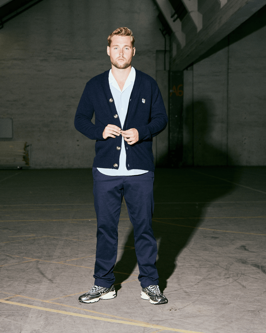 Tristan knit cardigan Navy - Tonsure