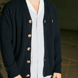 Tristan knit cardigan Navy - Tonsure